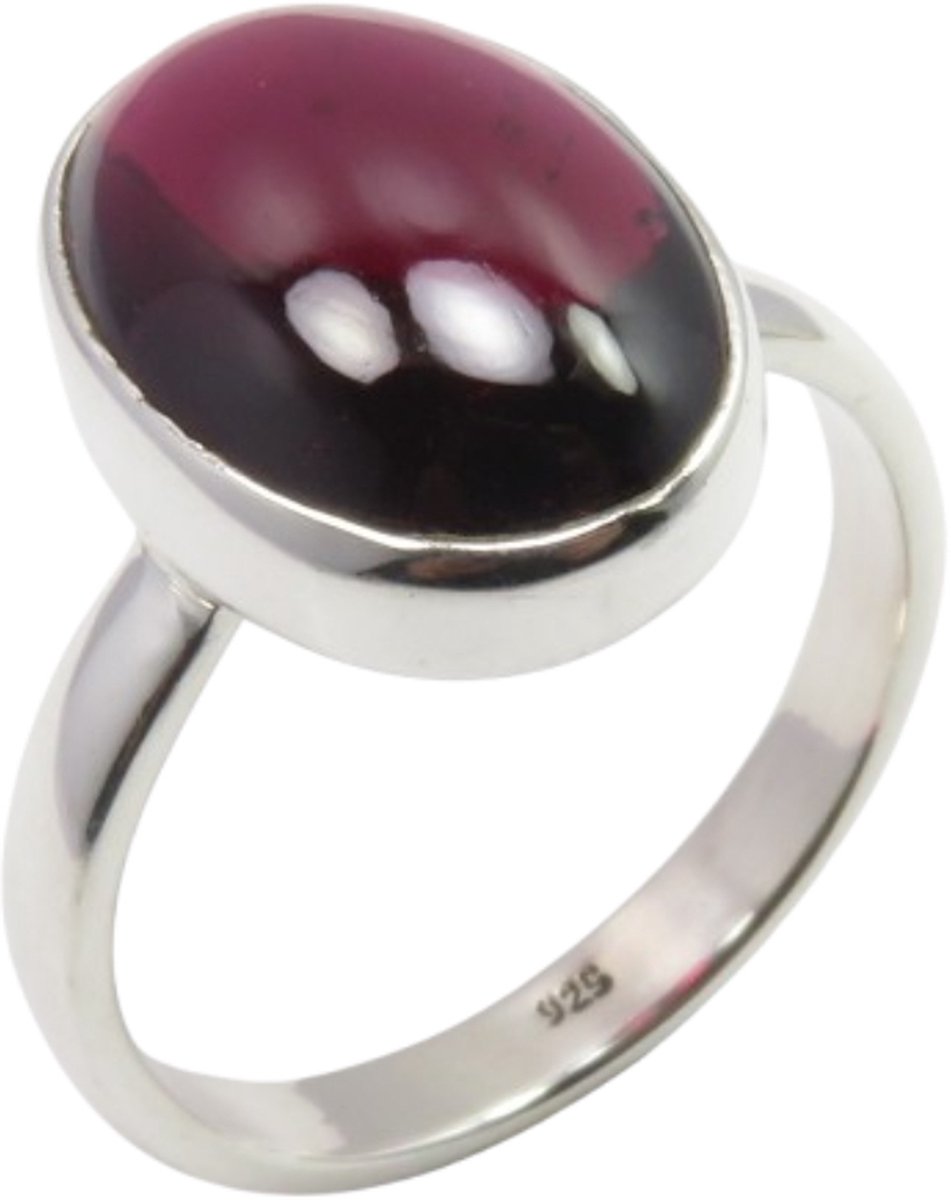 Natuursieraad - 925 sterling zilver granaat ring maat 18.25 - edelsteen sieraden