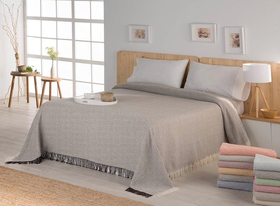 Grote antieke bedovertrek Gehaakte sprei - 270 x 230 cm. Handgemaakt