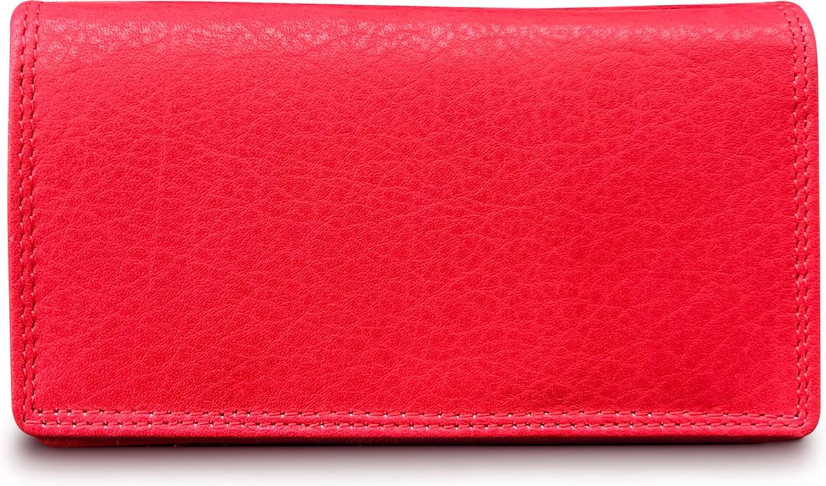 THL Design - Portemonnee Dames - Harmonica overslag model - Nappa Leer Rood
