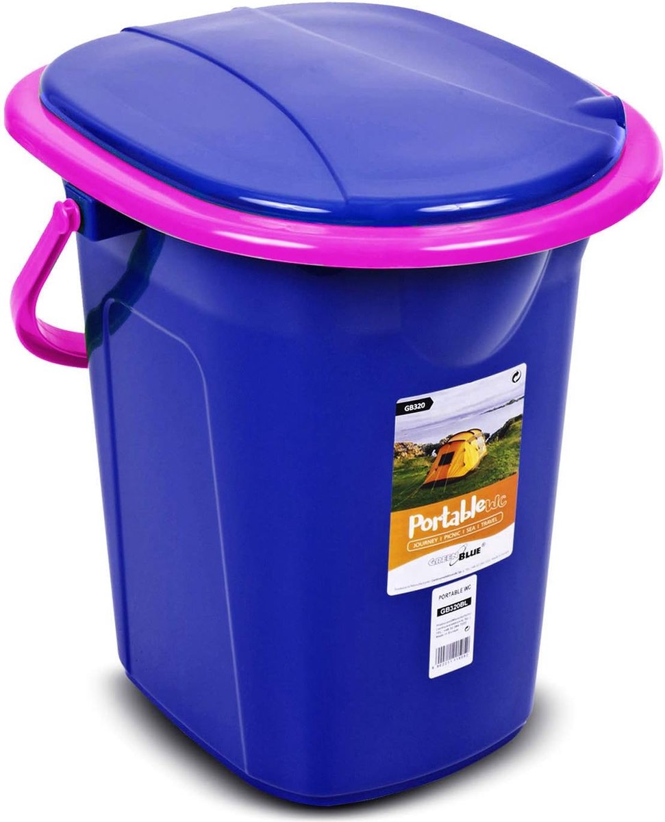 Goedkoopste Campingtoilet, 19 liter, mobiele toiletemmer, reistoilet, toilet, emmer, mobiel en camping