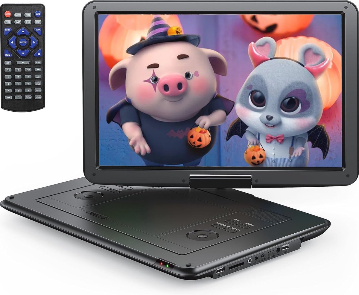 Draagbare DVD-speler 17,5" met 15,5" HD draaibaar scherm voor in de auto