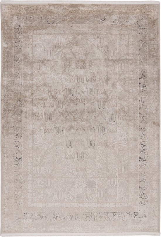 diamant | Tapis à poils ras | Beige | Haute qualité | 80x150 cm