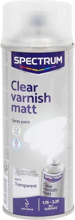 Peinture en aérosol mate transparente Spectrum 400ml