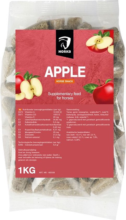 Horka - Paardensnoepjes Appel - 1kg Horka - Paardensnoepjes Appel - 1kg
