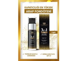 Arab Makeup World - Licht Professioneel Arabische Make-up SchoonheidsWereld 3 in 1 Foundation met intense dekking - SPF 15 Licht 30 ml