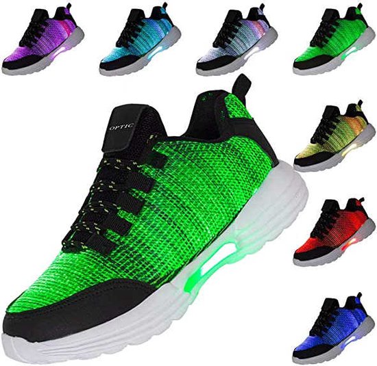 Lichtgevende schoenen for meisjes en jongens van 1-6 jaar, LED-sneakers for kinderen met knipperende trainer ademende en lichte kinderschoenen met licht for de lente en herfst(Roze,28 EU
