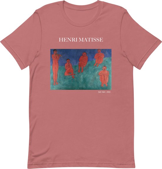 Famous Piece - Kunst T-shirt - Henri Matisse 'Music' - Unisex - Mauve - M