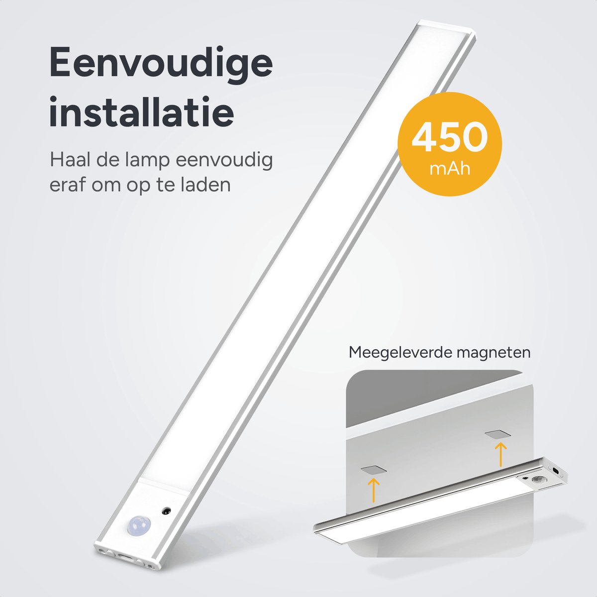 Omniscient® Led Lamp met Bewegingssensor - Kastverlichting - Keukenverlichting Onderbouw Led- Nachtlampje - Meerdere Kleurtemperaturen - Dimbaar - 30 cm - Nachtlampje met Sensor - Binnen - USB-C Oplaadbaar - Trapverlichting - Magnetisch - Kastlamp — cadeau in Wonen & Interieur - foto 2