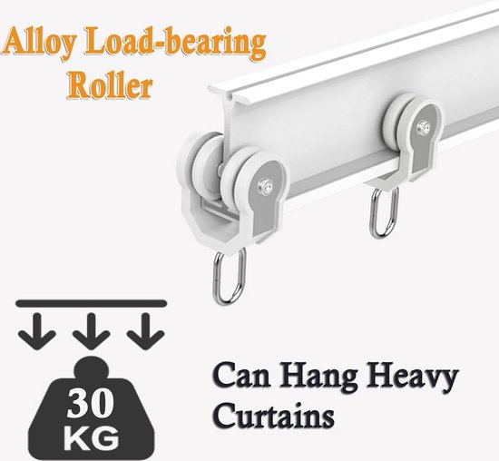 Rail de rideau flexible et pliable pour montage au plafond et au mur - Perfect pour les baies vitrées et les cloisons de séparation