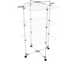 Modulair droogrek met 3 niveaus voor kleding - efficiënt opbergen en drogen van wasgoed