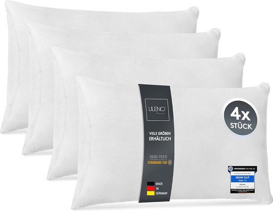 LILENO HOME Set van 2 kussen vulling 50x70 cm - Binnenkussen wasbaar op 40°C geschikt voor mensen met allergieën - Polyester kussen voor bank, sofa LILENO HOME Set van 2 kussen vulling 50x70 cm - Binnenkussen wasbaar op 40°C geschikt voor mensen met allergieën - Polyester kussen voor bank, sofa