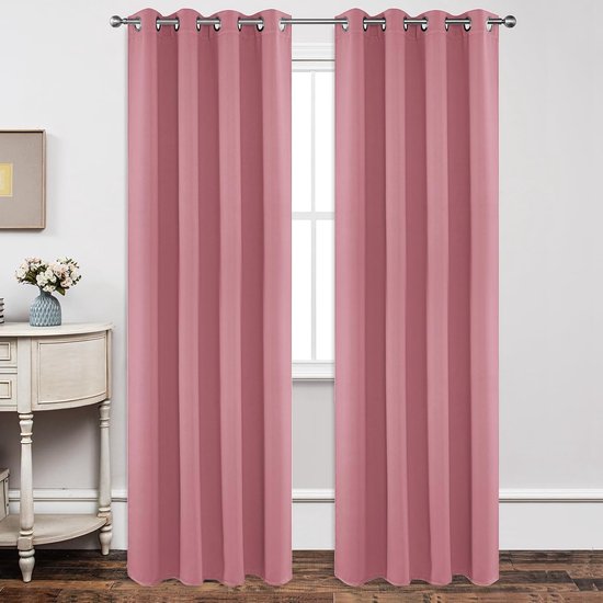 Linnen look ondoorzichtige gordijnen met oogjes met warmte geïsoleerde
