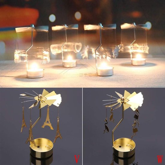 The Christmas Shop | Pluto theelicht carrousel - Met herten