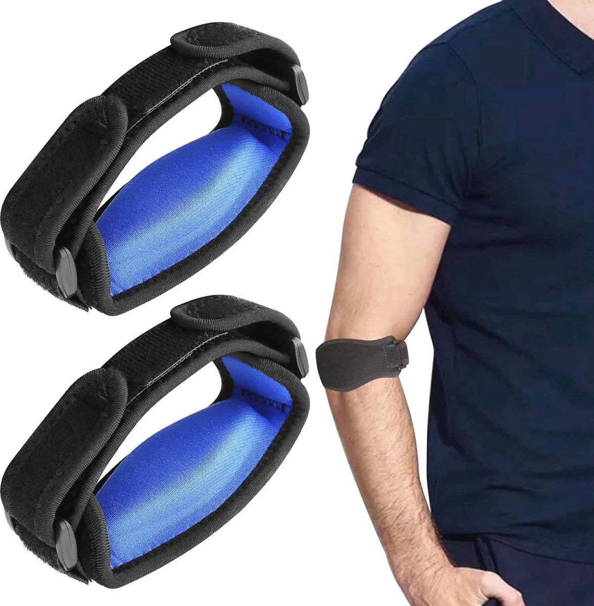Goedkoopste Verstelbare Elleboogbandage - 2 Stuks - Ideaal voor Tennisarm, Sport en Fitness