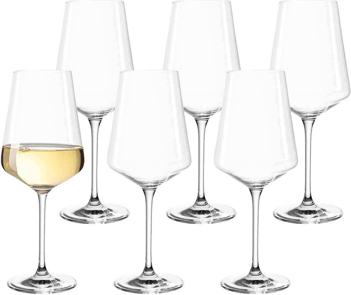 Bol.com Leonardo PUCCINI Witte wijnglazen 560 ml - set/6 aanbieding