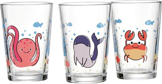 Verre pour enfants Unterwasserwelt 205 ml Set de 3