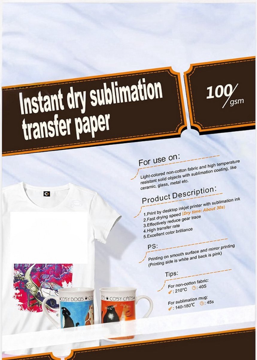 Sublimatie Papier - Sublimatie Producten - Sublimatiepapier - Transfer Papier