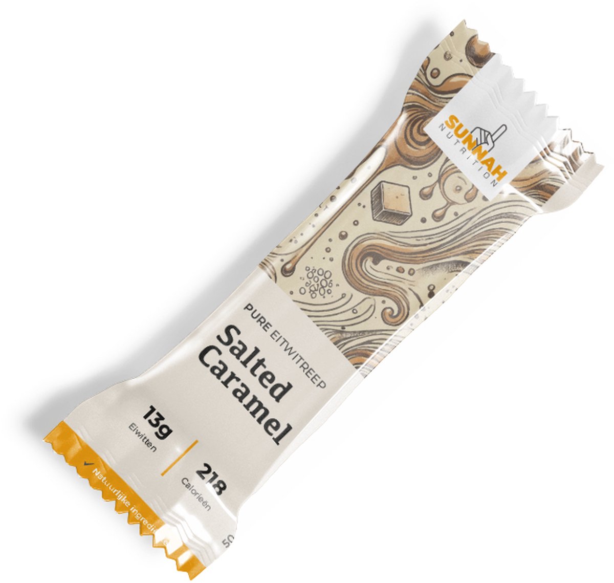 Salted Caramel Eiwitreep - Natuurlijk, Vegan & Glutenvrij - Slechts 5 ingrediënten - 13 gram eiwit. Smaaksensatie! Gezonde snack. Ideaal voor na het sporten of als een gezonde tussendoortje.