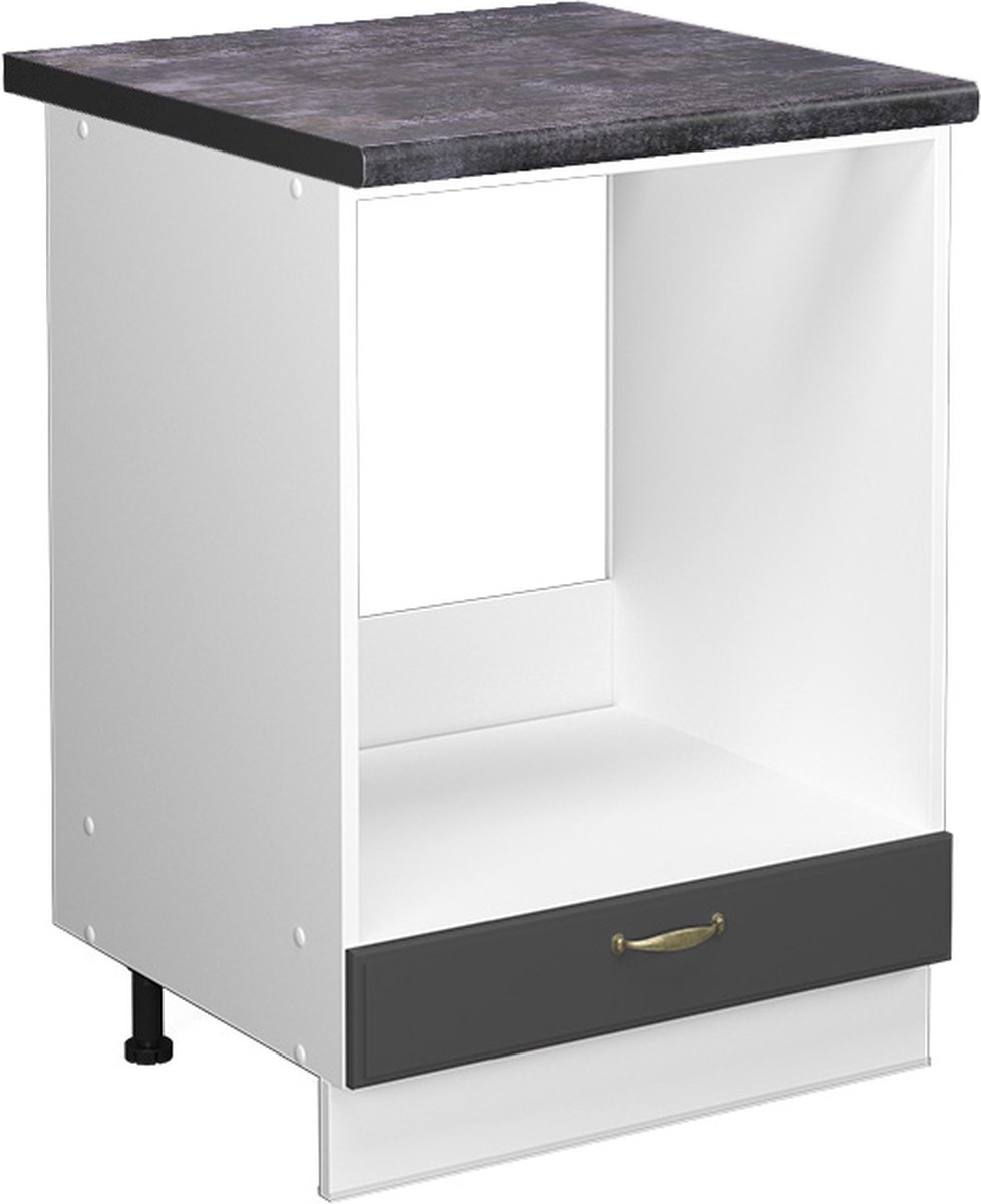 Vicco Fame-Line Ovenombouwkast – 60 cm, WB Antraciet Antraciet-goud Anthrazit-Gold landelijk/Wit