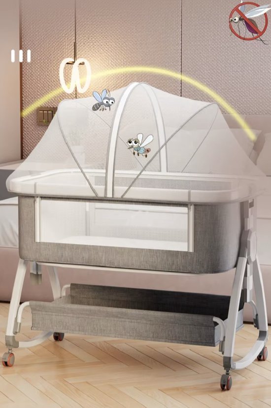 Babybed Sleeper, 120x50cm, Babywiegjes bedside sleeper, baby Bed Side Crib, naast mij wieg, baby Nest Pod, cosleeper in bed, babybed met rails, draagbare wieg, ademend en zichtbaar gaasvenster (Color Babybed Sleeper, 120x50cm, Babywiegjes bedside sleeper, baby Bed Side Crib, naast mij wieg, baby Nest Pod, cosleeper in bed, babybed met rails, draagbare wieg, ademend en zichtbaar gaasvenster (Color