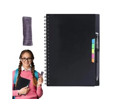 FIBILA Herbruikbaar Notitieboek - Correctbook - Uitwisbaar Notitieboek - Smart Notebook - Inclusief Wisbare Pennen - Zwart FIBILA Herbruikbaar Notitieboek - Correctbook - Uitwisbaar Notitieboek - Smart Notebook - Inclusief Wisbare Pennen - Zwart