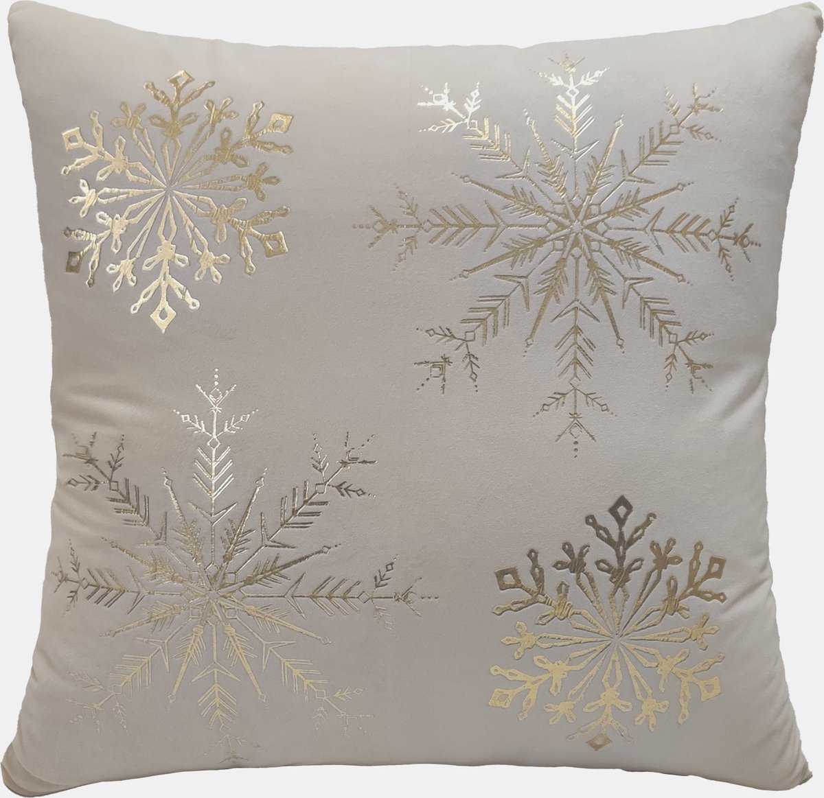 Urbane Hide 50 x 50 cm Kussenhoezen | Kussenhoes | Kussenhoesjes | Sierkussen | Velvet | met rits | Wit Wit & Goud