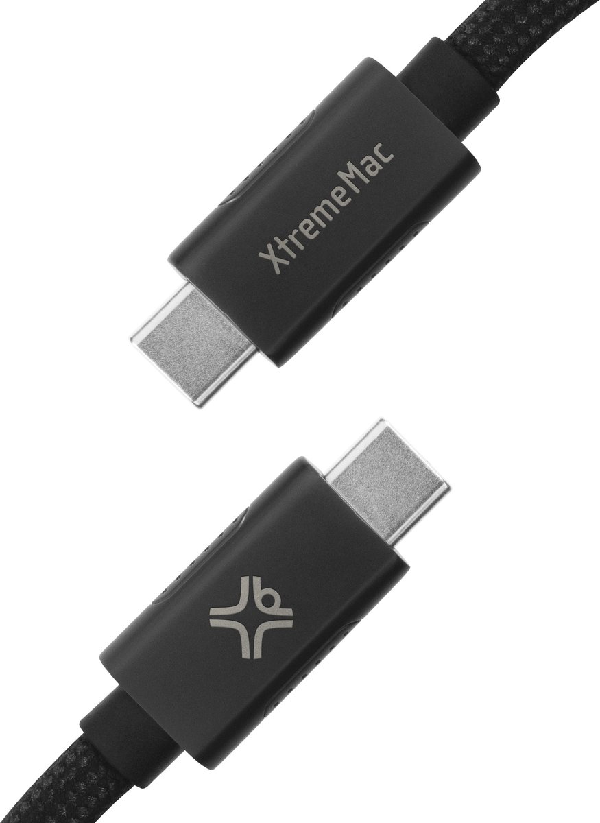 XtremeMac X-Magnet Plus - Magnetische USB-C Kabel - 240W - 40Gbps - 1,5M - Zwart