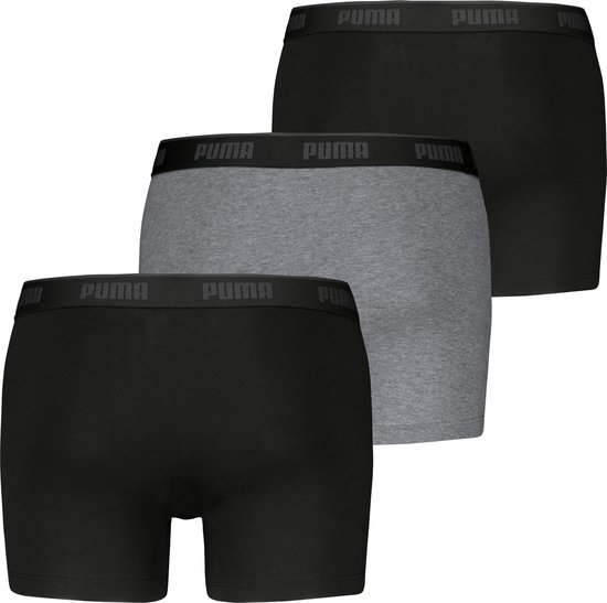 Lot de 3 boxers Puma pour homme - Sous-vêtements en coton pour homme - Sous-vêtements L - Zwart