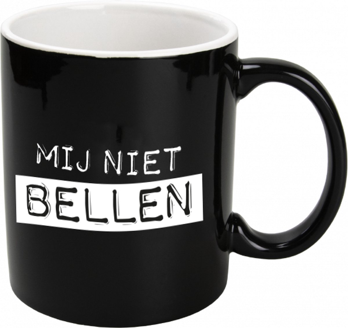 Mok black en white - Mij niet bellen - Paper dreams