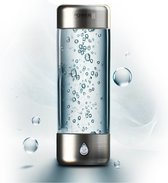 Bol.com Power-8® H2 Hydro 430ml hydrogen waterfles met PEM membram titanium core - glas - Hydrogen water - Waterstof Generator -... aanbieding
