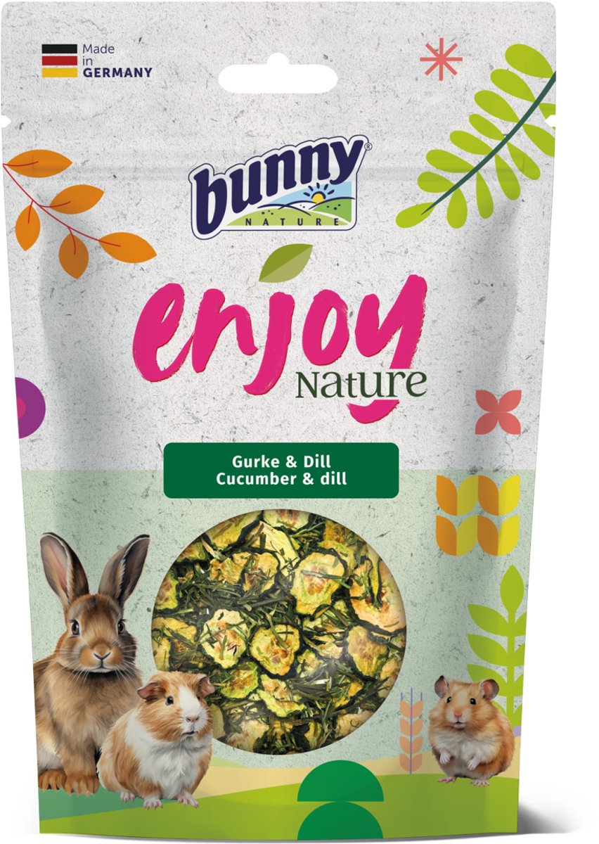 Bunny Nature Snack - Komkommer Dille - 100% Natuurlijke Ingrediënten, 40g