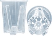 Pots de plantes Aroid / Pots d'orchidées - Plastique transparent - Ø 12 cm x H 14 cm - 6 pièces - culture - Pot intérieur - Croissance saine des racines - Spirales anti-racines