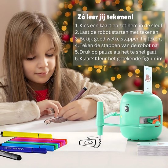 Tekenrobot met kaarten, intelligent interactief educatief