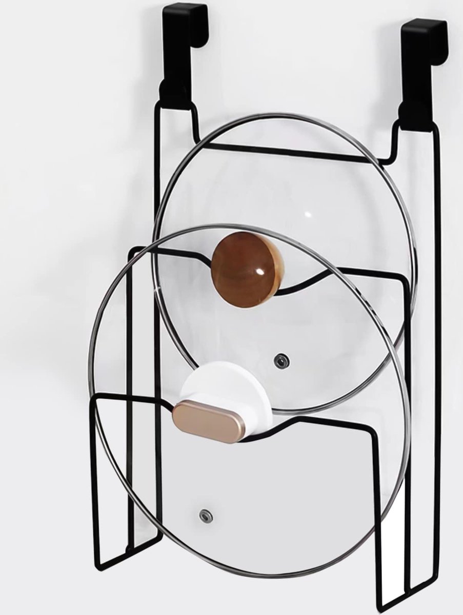 JGS ® Ruimtebesparende Wandhouder voor Pannendeksels en Keukenaccessoires