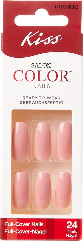 Foto: Kiss kunstnagels acrylnagels waterdicht vlekvrij geen droogtijd salon color nails fake smile