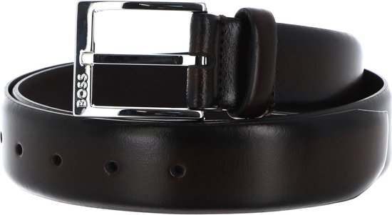 BOSS Cuir Ceinture Elloy Sz35 Leather Belt W95 Dark Brown Marron foncé