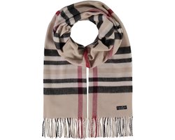 FRAAS Sjaal Cashmink® Scarf with FRAAS Plaid Beige