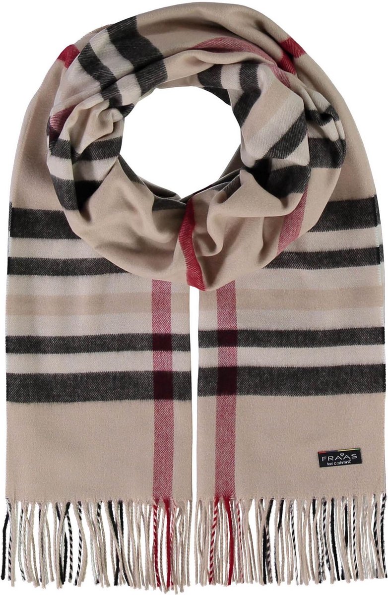 FRAAS Sjaal Cashmink® Scarf with FRAAS Plaid Beige