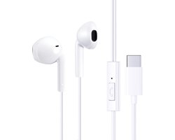 Oordoppen met draad - Met Microfoon - voor Muziek - Wit - USB-C - Type-C - Oortjes (Zonder DAC-chip)
