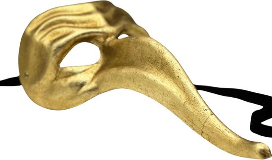 Masque vénitien fait Handgemaakt Ill capitano or - masque vénitien homme - masque de gala - masque de mascarade - masque de carnaval - masque vénitien - carnaval vénitien - masque or - Toppers 2025 Or mais faux - Tenue or