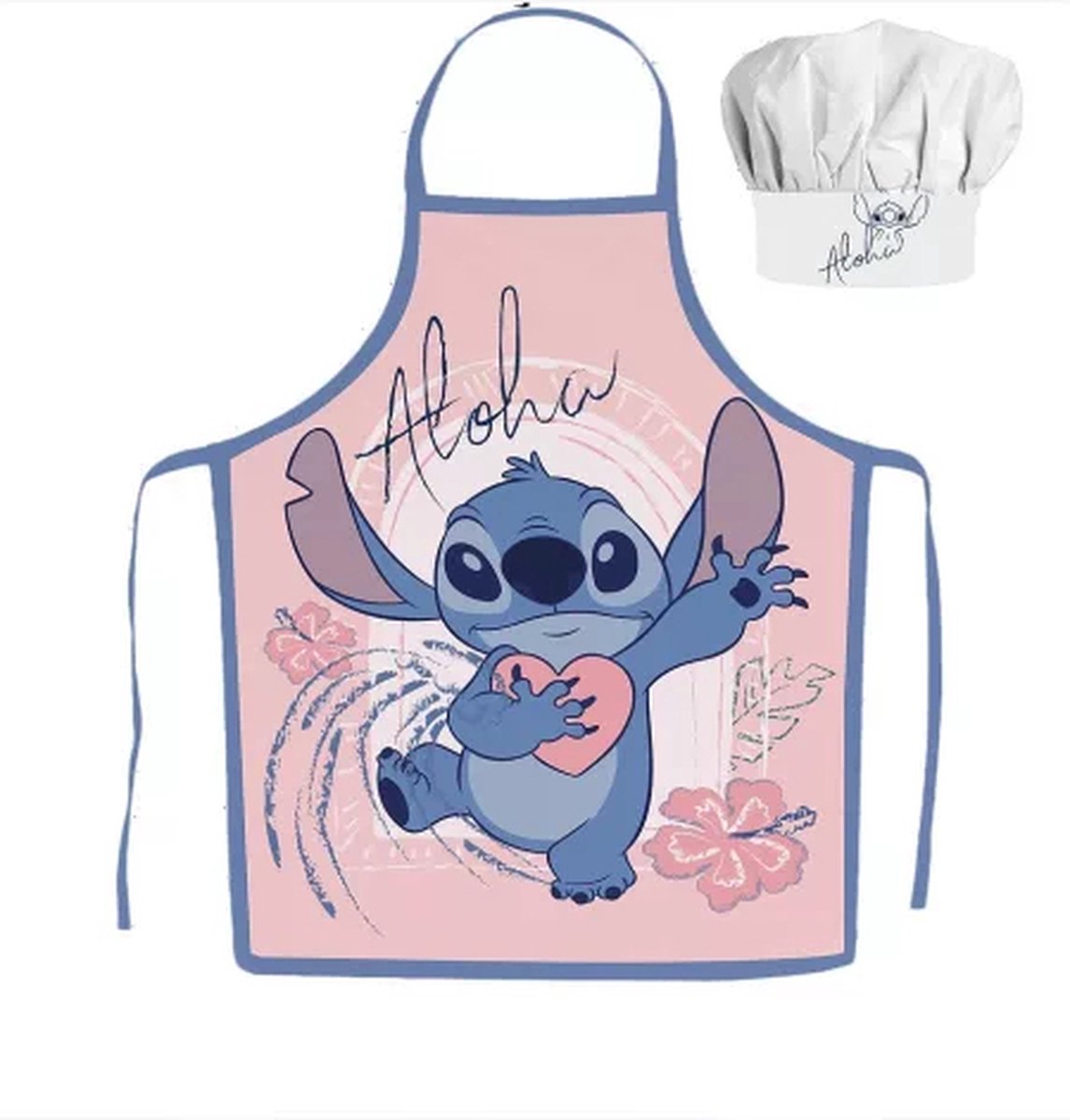 Stitch Kokssetje Muts en Schort Aloha Blauw