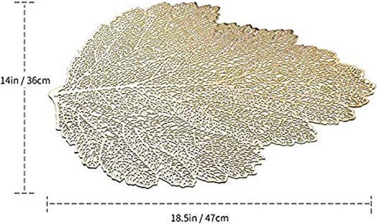 JGS ® Chique Set de quatre protège-tables de Luxe pour une décoration de table élégante en or