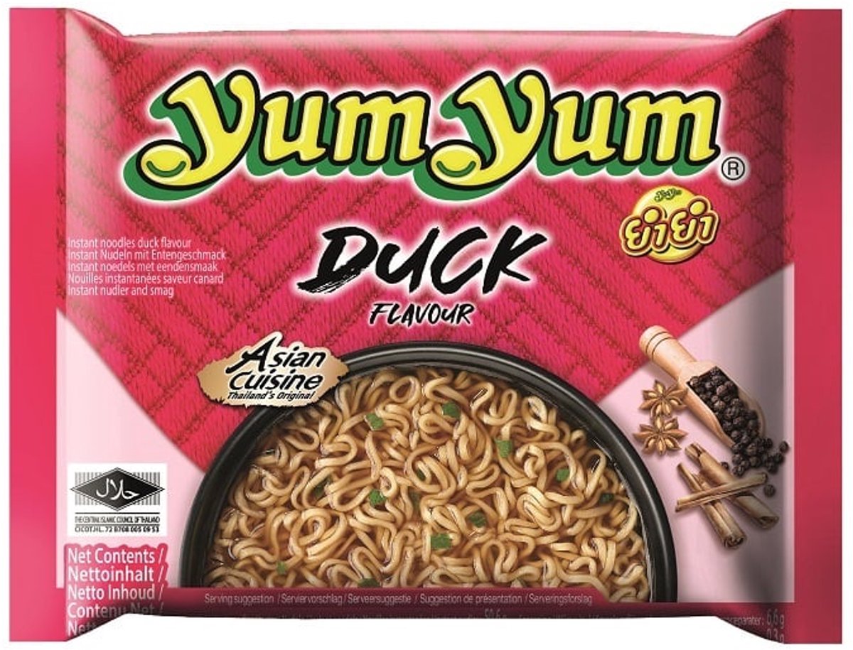 Yum Yum Noodles Soep Pak Peking Eend - 30 x 60g