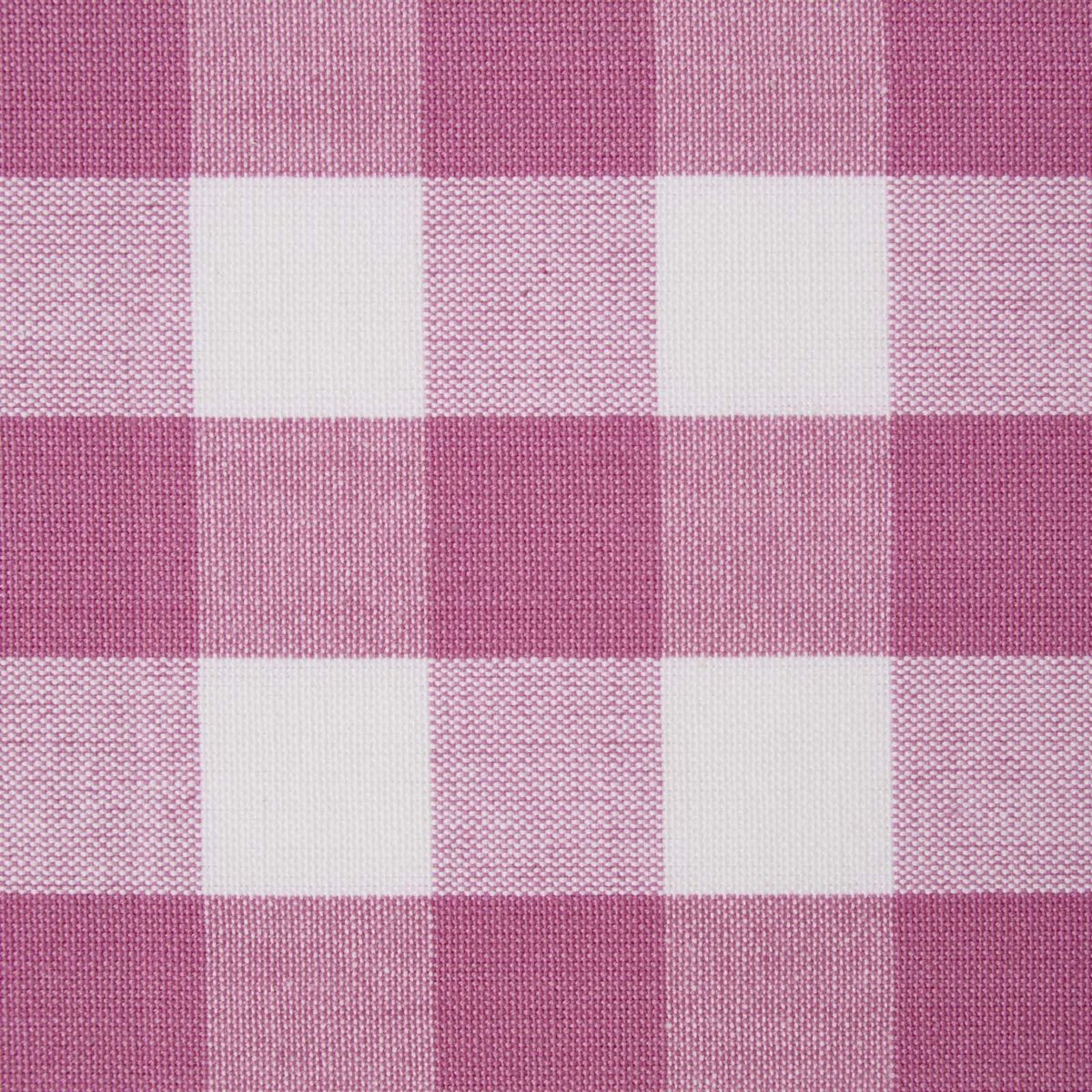 Homescapes Grote geruite katoenen stof roze en wit - verkocht per meter, 150 cm breed