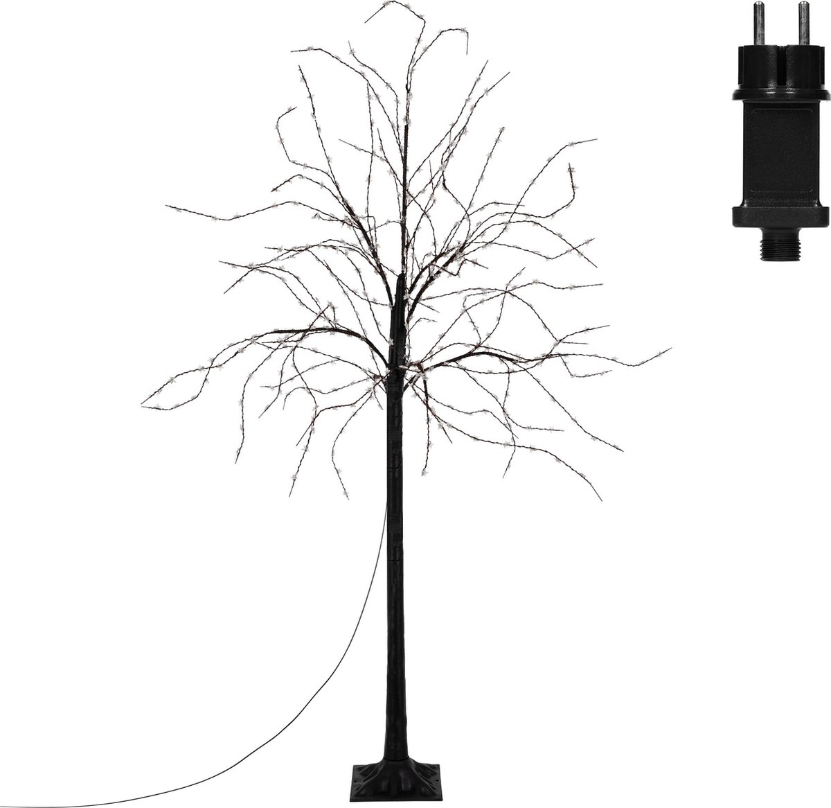 ECD Germany LED-boom 150 cm met 600 warmwitte LED's, kunstkerstboom, lichtboom met stervormige lampjes, decoratieve boom voor kerst, flexibele takken, kerstdecoratie voor binnen & buiten IP44 – foto 8