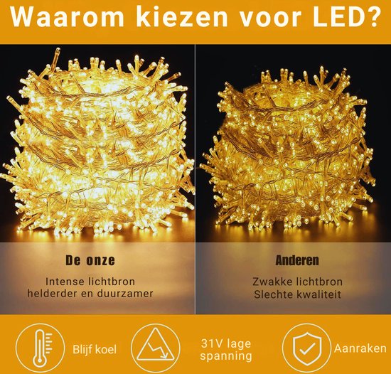 Veiling - JPro Copper 25 Warm/Wit Lichtsnoer op Netstroom 8 - Buitenverlichting