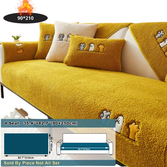 Gluhbirnen Bankovertrek, Bankhoes Voor Zitvlak, Antislip, Deken Bank Visgraatstructuur Hond Kat Donkergrijs 90 X 70 Cm 2303730445