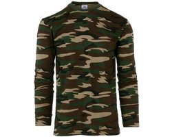 Fostex Garments - T-shirt long sleeve woodland (kleur: Woodland / maat: XXL)