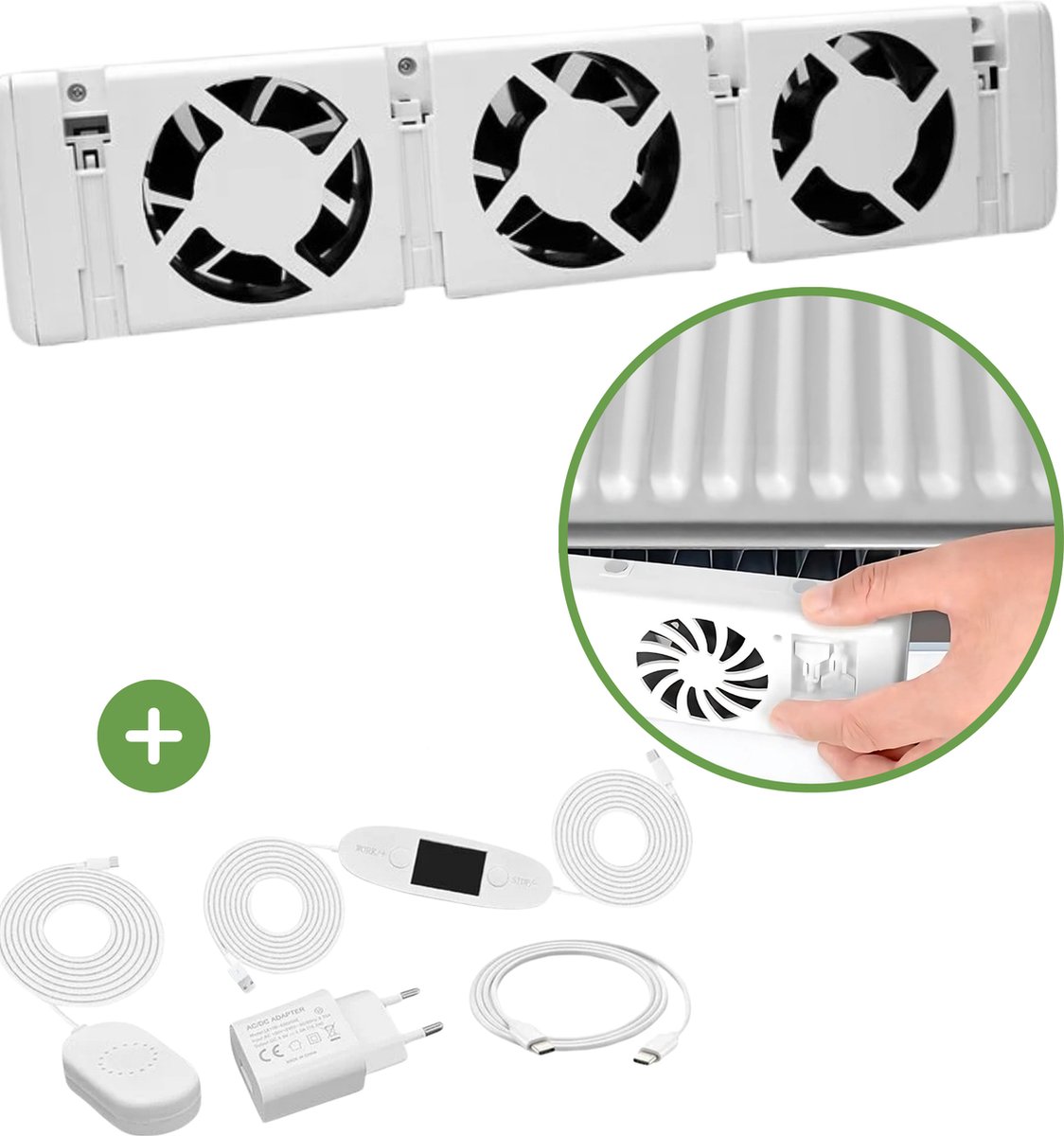 Radiator Ventilator Voor Sneller Verwarmen Van Kamers - Bespaar op je Energierekening - Geruisloos - Verwarming Ventilatie - 1 Stuk - Universeel Verstelbaar - Geschikt voor elke Radiator / Convector