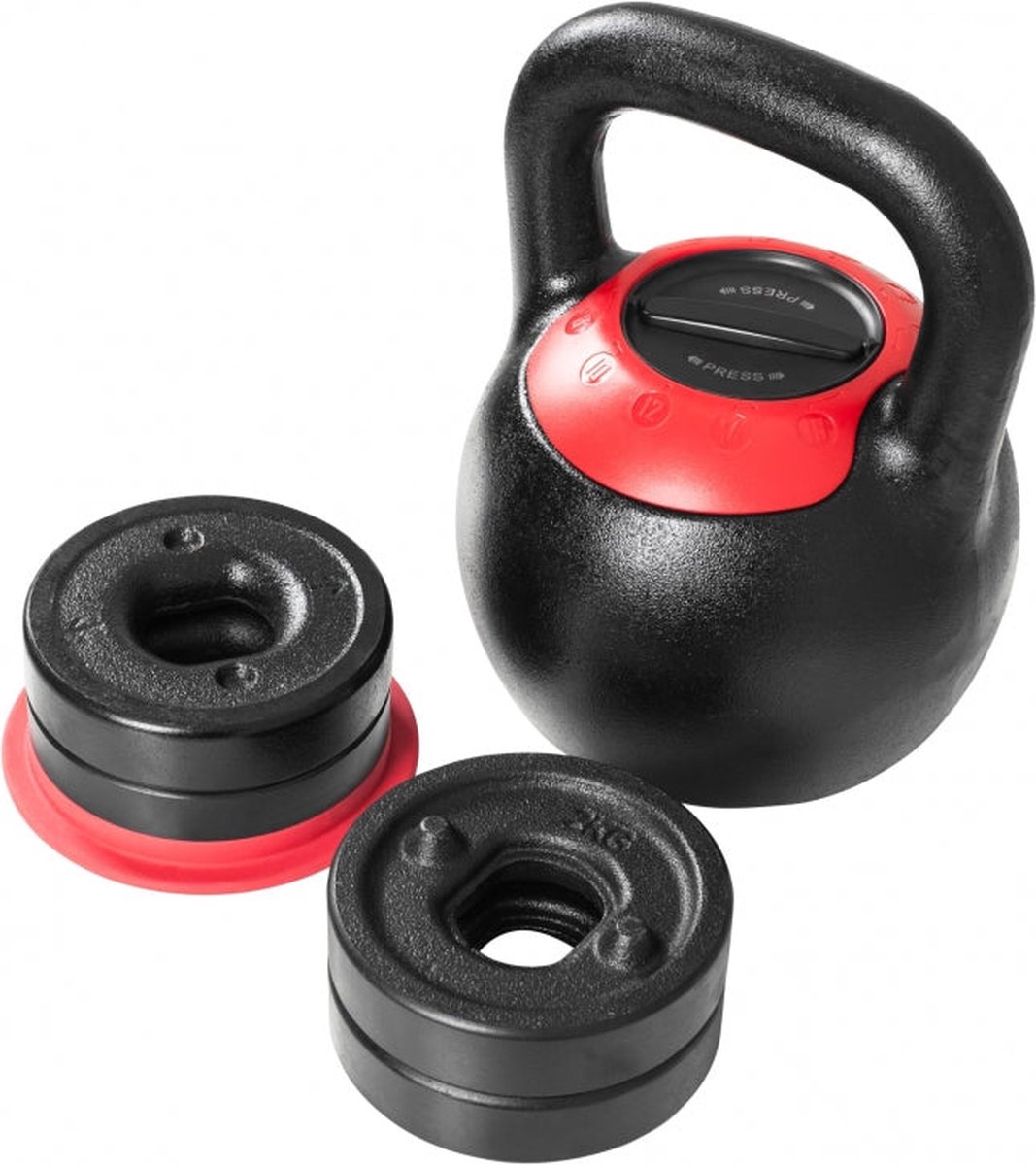 Gorilla Sports Kettlebell - Verstelbaar in gewicht - 8 tot 16 kg – foto 6